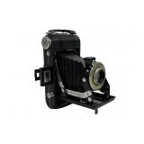 A vintage Kodak folding bellows camera featuring