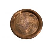 Copper tray, Italy 1944-5, trench art, 9.5' dia.