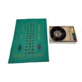 Vintage Roulette wheel, tabletop, 8' dia., cloth,