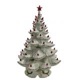Ceramic Table Top Christmas Tree with Music Box.