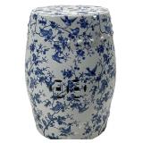 Blue & White garden seat