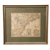 British North America Map, 1763, Framed