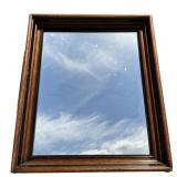 Walnut Victorian mirror, 13.5' x 15.5'