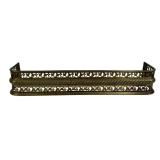 Brass fender, pierced face, 48'W, 8'T, 12'D