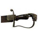 Sword, Lions head handle (wooden grip is broken)