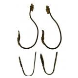 Brass drapery holders, French Guilt castings, 16'L