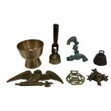 Cast brass: Eagle - 3.75' x 9' / Harness 'medallio