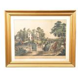 Lithograph by Jos. Hoover in Gilt Frame