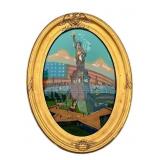 Framed Statue of Liberty Reverse Glass Art