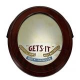 Vintage Gets-It Advertising Mirror