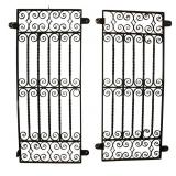 Pair of antique French wrought iron decorative