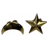 18K? Star earring, xxxg / Moon earring
