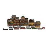 Large HO scale model train lot. Features mostly