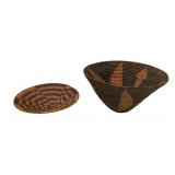 Two Woven Tribal Baskets