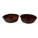 Redware helmet mold, 8.25' dia., 2.5' deep /