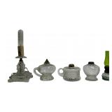 Lamps: 2 finger lamps, 4' dia. / Footed base /