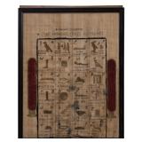 The Hieroglyphic Alphabet, painted on cloth,