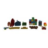 Group lot of assorted vintage children's building