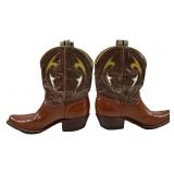Vtg Leather Goding or Frye 'Peewee' Cowboy Boots
