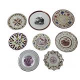 Dessert plates: Staffordshire with luster accents,