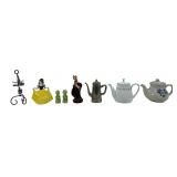 Teapots, Figurines, and Coffee Pot