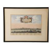Framed Engraving of London Skyline