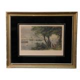 Hand-Colored Antique Engraving of St. Louis