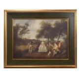 Framed print - Antoine Watteau, 24' x 30' gold