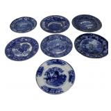 Blue transferware: Wedgwood, 9.25' dia., The
