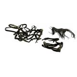 Brass trim harness: Bridle with iron bit, reins,