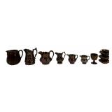 Collection of vintage copper lusterware and