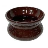 Glazed Ceramic Bowl With Textured Design