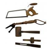 Hand tools Includes a wood mallet,