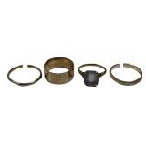 4 10k gold rings 6g.
