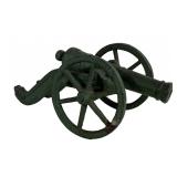 Iron miniature cannon, 9'L, 4' dia. Wheels