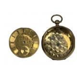 18K yellow gold pocket watch casing