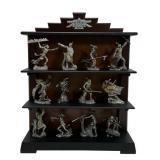 Jim Ponter Pewter Figurine Collection with Case