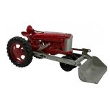 Hubley Die-Cast Red Tractor with Loader