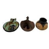 Three Decorative Handmade Pots