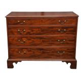 Mahogany Four-Drawer Chest, ca 1800