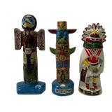 Three Ezra Brooks Heritage China Bottles