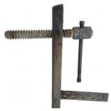Wooden screw work bench clamp.