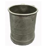 Pewter Mug Inscribed F. Wills Anchor SevenOaks