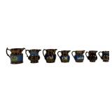 Copper luster creamers: 2.5' to 4' dia.