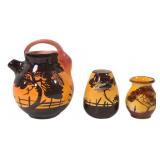 Vallauris, France pitcher with cicada design,