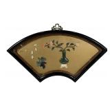 Fan frame, maybe jade & ivory (loose leaf),