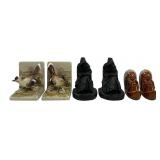 Three Decorative Bookend Sets