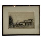 Steel engraving, Paris 1920, 15.5' x 19.5' frame