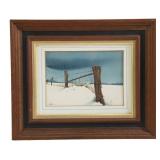 Winter Landscape Watercolor by Agustin