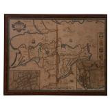 John Speed - Map of the Isle of Wright with town